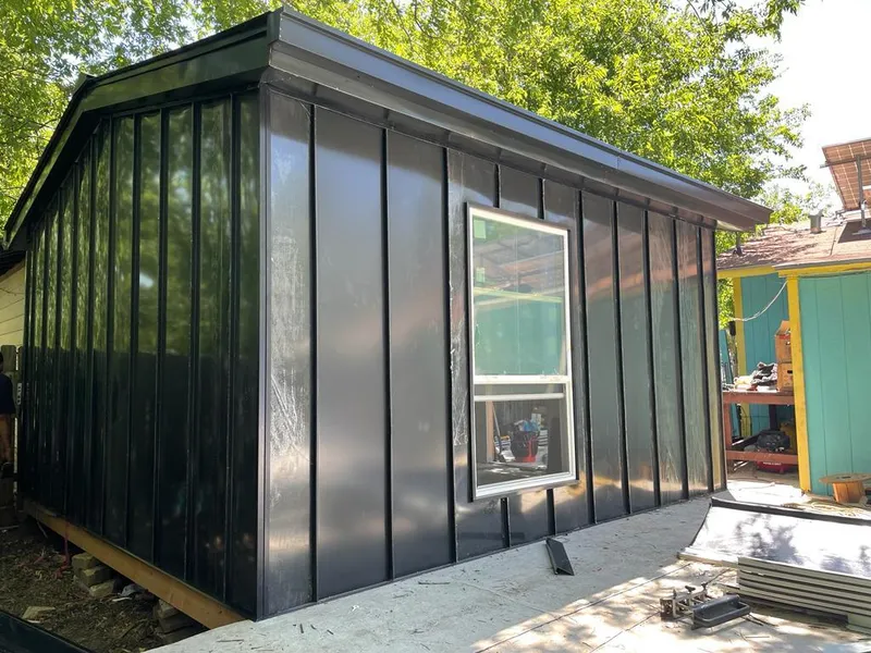 Black standing seam metal wall panels for Metal Roof Installation in Lynn